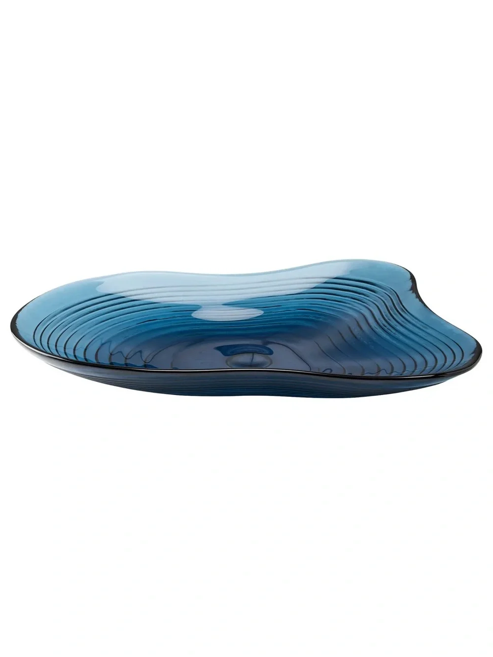 IKEA HÄCKPOPPEL decorative bowl blue 24 cm